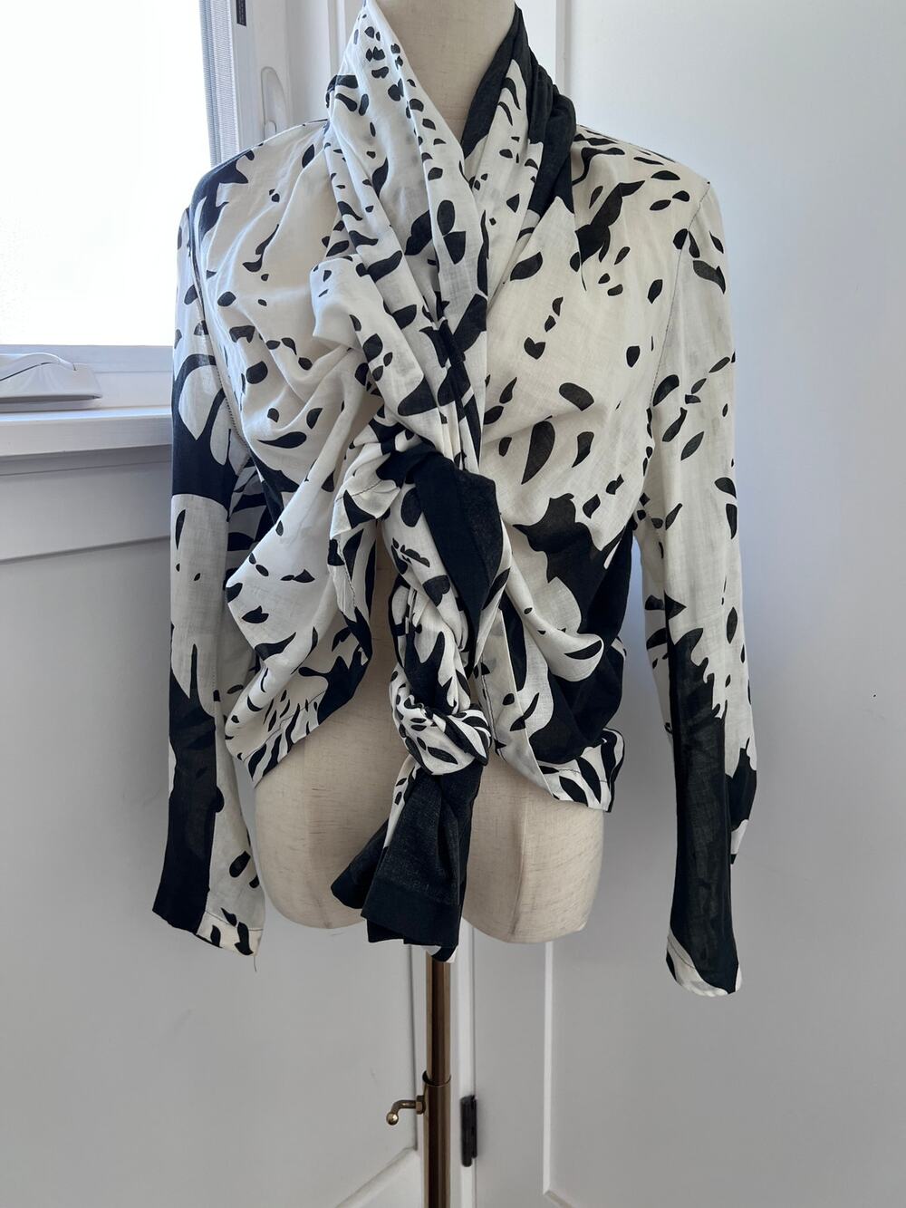 Vtg Y2K Vivienne Westwood Anglomania Absence of Rose Shawl Wrap Shirt Top 42
